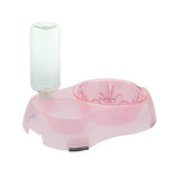 Maxbell Pet Food Water Feeder Pet Automatic Waterer Dog Cat Water Food Bowl Pink L