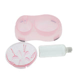 Maxbell Pet Food Water Feeder Pet Automatic Waterer Dog Cat Water Food Bowl Pink L