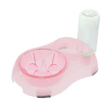 Maxbell Pet Food Water Feeder Pet Automatic Waterer Dog Cat Water Food Bowl Pink L