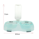 Maxbell Pet Food Water Feeder Pet Automatic Waterer Dog Cat Water Food Bowl Green S