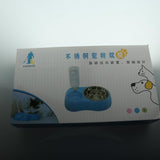 Maxbell Pet Food Water Feeder Pet Automatic Waterer Dog Cat Water Food Bowl Green L