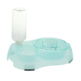 Maxbell Pet Food Water Feeder Pet Automatic Waterer Dog Cat Water Food Bowl Green L