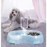 Maxbell Pet Food Water Feeder Pet Automatic Waterer Dog Cat Water Food Bowl Green L