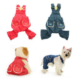 Max Fashionable Pet Dog Jeans Clothes Pet Dog Apparel Dogs Vintage Vest  Red M
