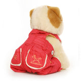 Max Fashionable Pet Dog Jeans Clothes Pet Dog Apparel Dogs Vintage Vest  Red M
