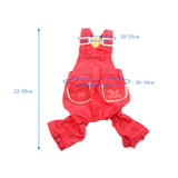 Max Fashionable Pet Dog Jeans Clothes Pet Dog Apparel Dogs Vintage Vest  Red M