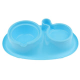 Maxbell Pet cat and Dog Double Bowls Integrated Automatic Hydrating Food Bowl Blue
