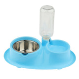 Maxbell Pet cat and Dog Double Bowls Integrated Automatic Hydrating Food Bowl Blue