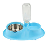 Maxbell Pet cat and Dog Double Bowls Integrated Automatic Hydrating Food Bowl Blue