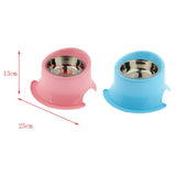 Maxbell Pet Protect Cervical Leak-proof Dog Food Bowl Stainless Steel Dog Bowl Pink