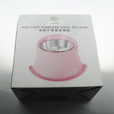 Maxbell Pet Protect Cervical Leak-proof Dog Food Bowl Stainless Steel Dog Bowl Pink