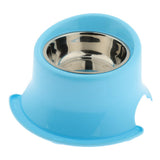 Maxbell Pet Protect Cervical Leak-proof Dog Food Bowl Stainless Steel Dog Bowl Blue