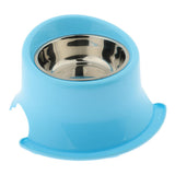 Maxbell Pet Protect Cervical Leak-proof Dog Food Bowl Stainless Steel Dog Bowl Blue