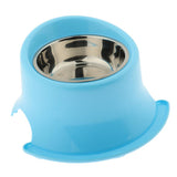 Maxbell Pet Protect Cervical Leak-proof Dog Food Bowl Stainless Steel Dog Bowl Blue