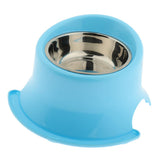 Maxbell Pet Protect Cervical Leak-proof Dog Food Bowl Stainless Steel Dog Bowl Blue