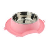 Maxbell Pet Slip and Leakproof Combination Bowl Stainless Steel Dog Bowl Pink
