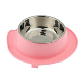 Maxbell Pet Slip and Leakproof Combination Bowl Stainless Steel Dog Bowl Pink