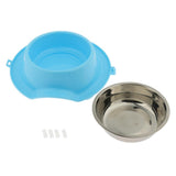 Maxbell Pet Slip and Leakproof Combination Bowl Stainless Steel Dog Bowl Blue