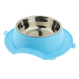 Maxbell Pet Slip and Leakproof Combination Bowl Stainless Steel Dog Bowl Blue