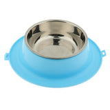 Maxbell Pet Slip and Leakproof Combination Bowl Stainless Steel Dog Bowl Blue