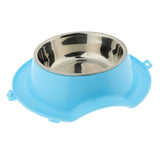 Maxbell Pet Slip and Leakproof Combination Bowl Stainless Steel Dog Bowl Blue