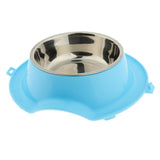 Maxbell Pet Slip and Leakproof Combination Bowl Stainless Steel Dog Bowl Blue