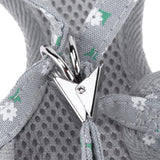 Max 1 Pc Breathable Adjustable Pet Harness Leash Set No Pull Padded Vest Grey M