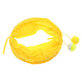 Max 1 Pc Pet Cat Kitty Collapsible Tunnel Toy Cat Pop Up Tunnel Tent Toy Yellow