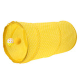 Max 1 Pc Pet Cat Kitty Collapsible Tunnel Toy Cat Pop Up Tunnel Tent Toy Yellow