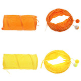 Max 1 Pc Pet Cat Kitty Collapsible Tunnel Toy Cat Pop Up Tunnel Tent Toy Yellow