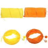 Max 1 Pc Pet Cat Kitty Collapsible Tunnel Toy Cat Pop Up Tunnel Tent Toy Yellow