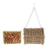 Maxbell Small Animals Handmade Natural Straw Hammock with Warm Mat
