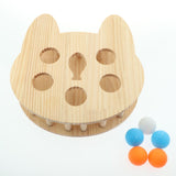 Maxbell Wooden Pet Cat Toys Box Fun Interactive Hide and Seek Cat Agility Toys