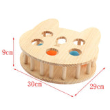 Maxbell Wooden Pet Cat Toys Box Fun Interactive Hide and Seek Cat Agility Toys