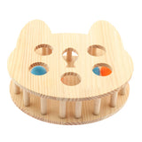 Maxbell Wooden Pet Cat Toys Box Fun Interactive Hide and Seek Cat Agility Toys