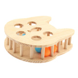 Maxbell Wooden Pet Cat Toys Box Fun Interactive Hide and Seek Cat Agility Toys