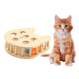 Maxbell Wooden Pet Cat Toys Box Fun Interactive Hide and Seek Cat Agility Toys