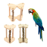 Maxbell Parrot Pet Bird Supplies Pepper Wood Stand Pole Love