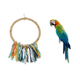 Maxbell Parrot Cockatiel Cage Chew Climb Toy Ring Cotton Rope Swing Bird Toy Size_2