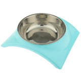 Maxbell Pet Dog Dual-Use Food Bowl Pet Slip and Leakproof Bowl Stainless Steel Blue