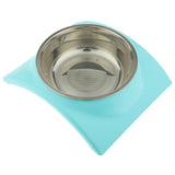 Maxbell Pet Dog Dual-Use Food Bowl Pet Slip and Leakproof Bowl Stainless Steel Blue