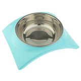 Maxbell Pet Dog Dual-Use Food Bowl Pet Slip and Leakproof Bowl Stainless Steel Blue