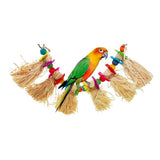 Maxbell 1 Pc Parrot Lafite Grass Bite Toy Colorful Standing Knot Perch for Pet Birds