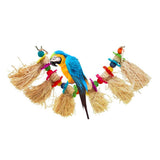Maxbell 1 Pc Parrot Lafite Grass Bite Toy Colorful Standing Knot Perch for Pet Birds