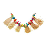 Maxbell 1 Pc Parrot Lafite Grass Bite Toy Colorful Standing Knot Perch for Pet Birds