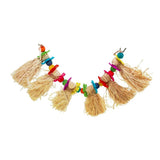 Maxbell 1 Pc Parrot Lafite Grass Bite Toy Colorful Standing Knot Perch for Pet Birds