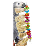Maxbell 1 Pc Parrot Lafite Grass Bite Toy Colorful Standing Knot Perch for Pet Birds