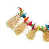 Maxbell 1 Pc Parrot Lafite Grass Bite Toy Colorful Standing Knot Perch for Pet Birds