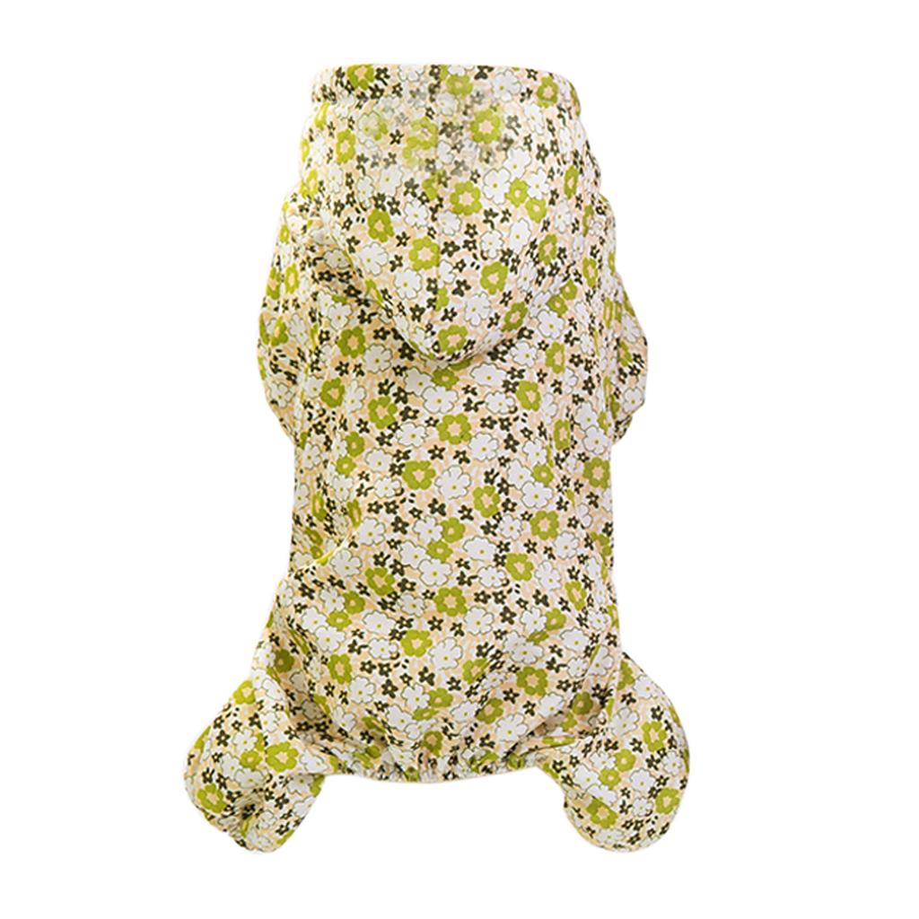 Max Pet Dog Raincoat Outdoor Rainy Day Wear 4 Legs Rain Jumpsuit Yellow L