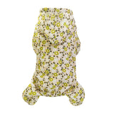 Max Pet Dog Raincoat Outdoor Rainy Day Wear 4 Legs Rain Jumpsuit Yellow L